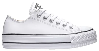 Converse Womens Converse All Star Platform Ox Leather Low - Womens Shoes White/Black Size 10.0