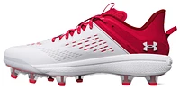 Under Armour Mens Yard Low MT TPU- - Baseball Shoes Red/White/White