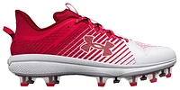 Under Armour Mens Yard Low MT TPU- - Baseball Shoes Red/White/White