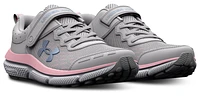 Under Armour Girls Assert 10 AC - Girls' Preschool Running Shoes Halo Gray/Pink Sugar/Iridescent