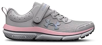 Under Armour Girls Assert 10 AC - Girls' Preschool Running Shoes Halo Gray/Pink Sugar/Iridescent