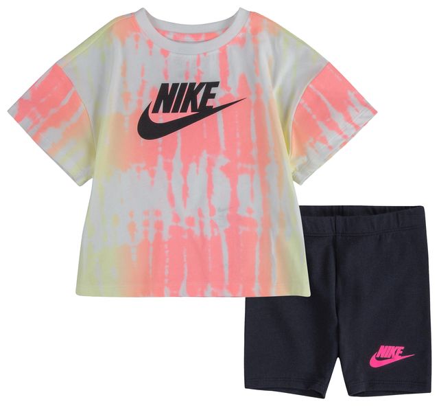 Nike HBR Boxy T-Shirt Bike Shorts Set - Girls' Toddler