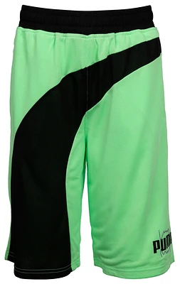 PUMA Basketball Clyde Poly Mesh AOP Shorts  - Boys' Grade School