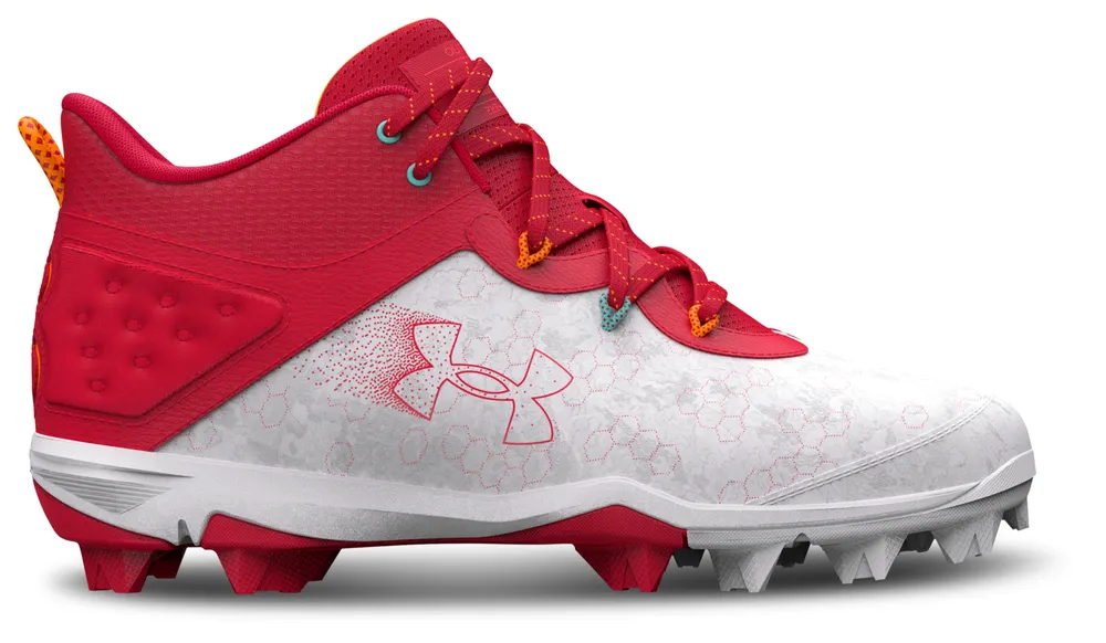 Under Armour Mens Harper 8 Mid RM - Baseball Shoes Red/White/Red