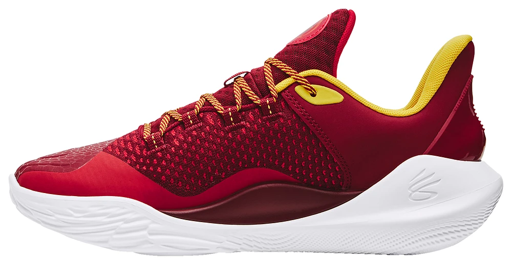 Under Armour Mens Steph Curry 11 Bruce Lee Fire - Basketball Shoes Yellow/White/Red