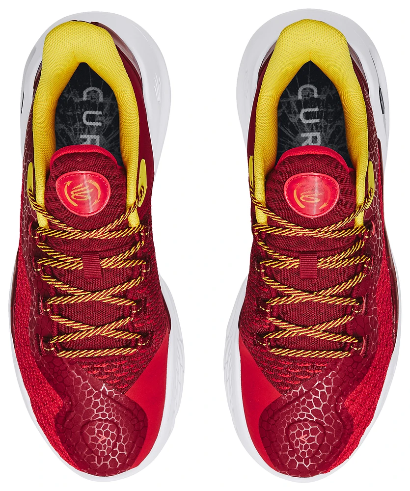 Under Armour Mens Steph Curry 11 Bruce Lee Fire - Basketball Shoes Yellow/White/Red