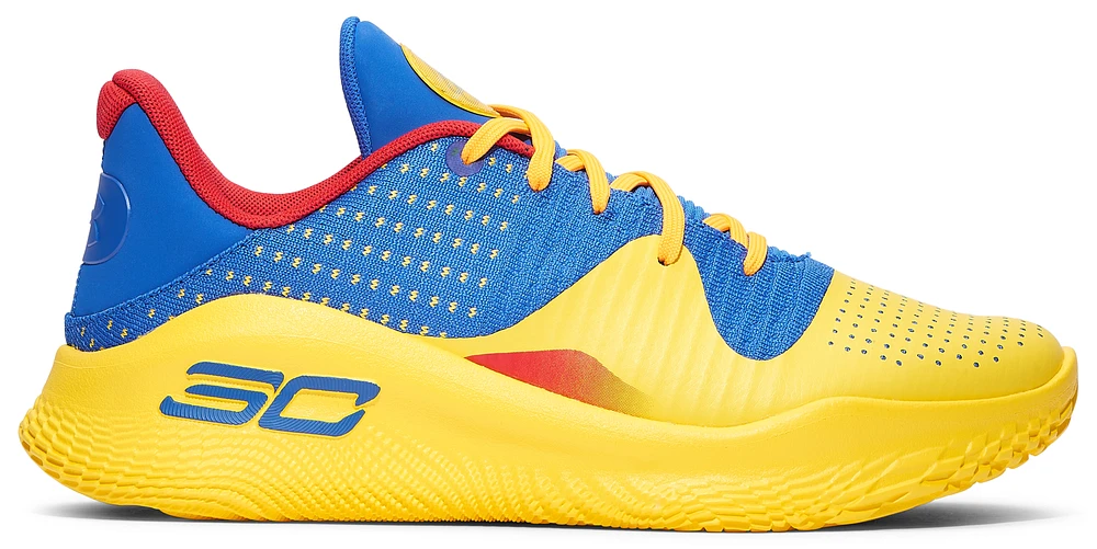 Under Armour Mens Stephen Curry 4 Low Flotro - Shoes Blue/Yellow/Black