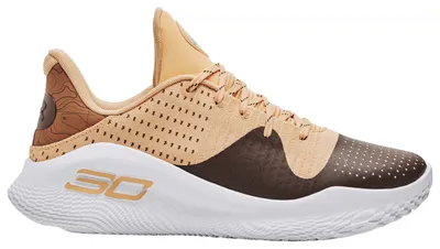 Under Armour Mens Curry 4 Low FloTro Camp - Basketball Shoes Yellow/Brown