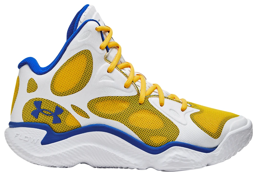 under armour blue and yellow basketball shoes