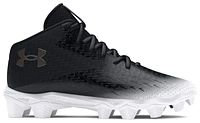 Under Armour Boys Spotlight Fran RM JR 4 - Boys' Grade School Football Shoes Black/White/Metallic Gun Metal