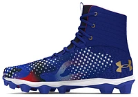 Under Armour Boys Under Armour Highlight JR RM 2.0 USA - Boys' Grade School Football Shoes Royal/Royal/Metallic Gold Size 04.0