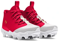 Under Armour Boys Harper 9 RM JR - Boys' Grade School Baseball Shoes White/Metallic Gold/Red