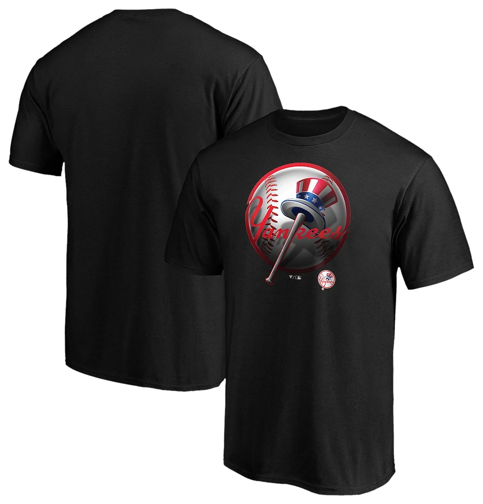 Fanatics Mens Yankees Midnight Mascot Logo T-Shirt - Black