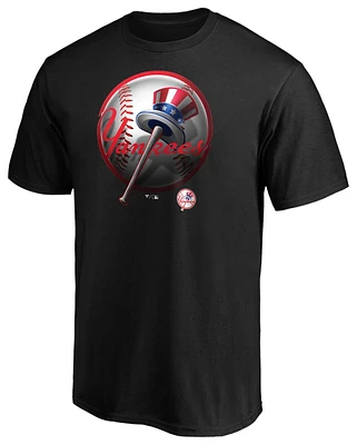 Fanatics Mens Yankees Midnight Mascot Logo T-Shirt - Black