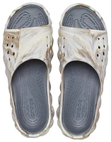 Crocs Mens Echo Marbled Slides - Shoes Beige/Multi
