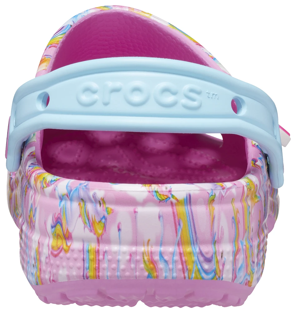 Crocs Womens Lisa Frank Classic Clogs - Shoes Taffy Pink/Multi