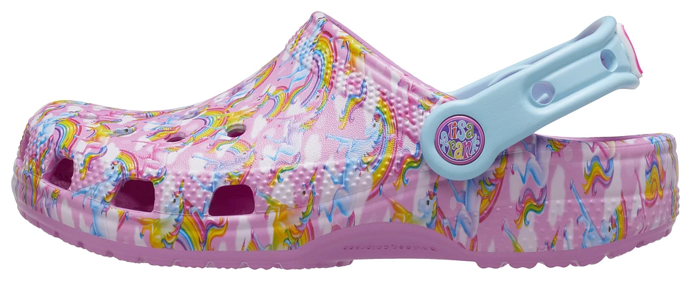 Crocs Girls Crocs Lisa Frank Rainbow Clogs - Girls' Grade School Shoes Pink/Blue Size 06.0