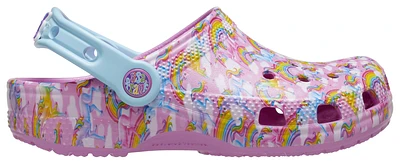Crocs Girls Crocs Lisa Frank Rainbow Clogs - Girls' Grade School Shoes Pink/Blue Size 06.0