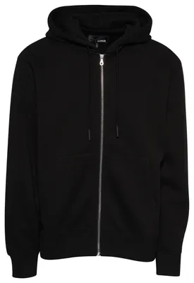 LCKR Mens Zip Hoodie - Black/Black