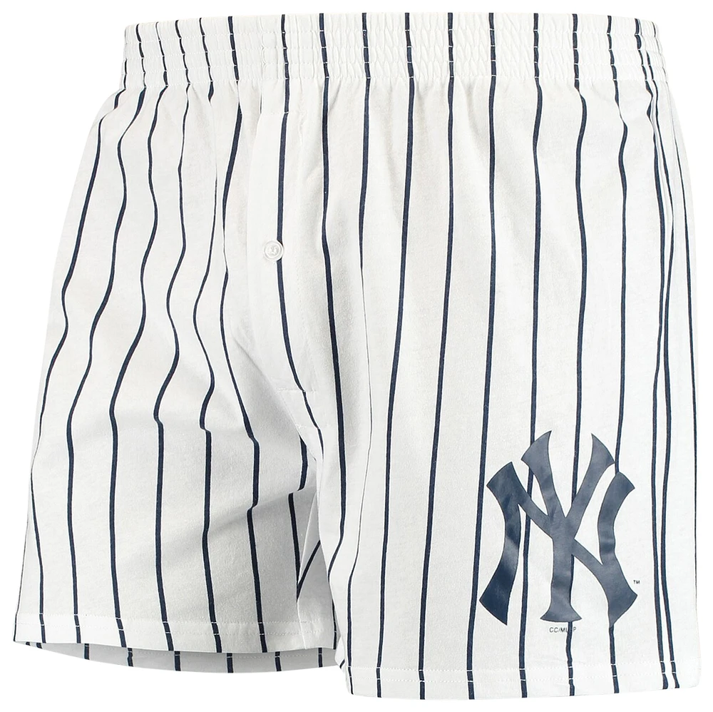 Concepts Sport Mens Yankees Vigor Boxer Shorts - White/White