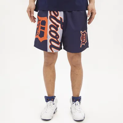 Pro Standard Mens Tigers Mash Woven Shorts - Navy