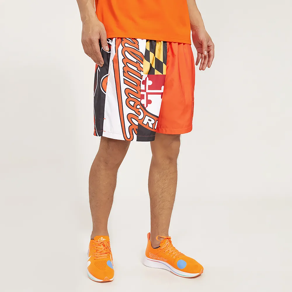 Pro Standard Mens Pro Standard Orioles Mash Woven Shorts - Mens Orange Size M
