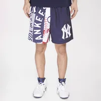 Pro Standard Mens Yankees Mash Woven Shorts - Navy