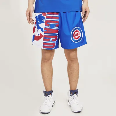 Pro Standard Mens Pro Standard Cubs Mash Woven Shorts - Mens Blue Size XL