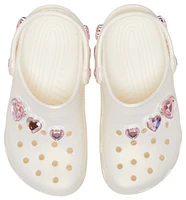 Crocs Girls Classic Iridescent Hearts Clogs