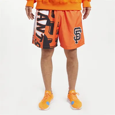 Pro Standard Mens Giants Mesh Woven Shorts - Orange