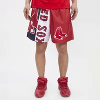 Pro Standard Mens Red Sox Mesh Woven Shorts