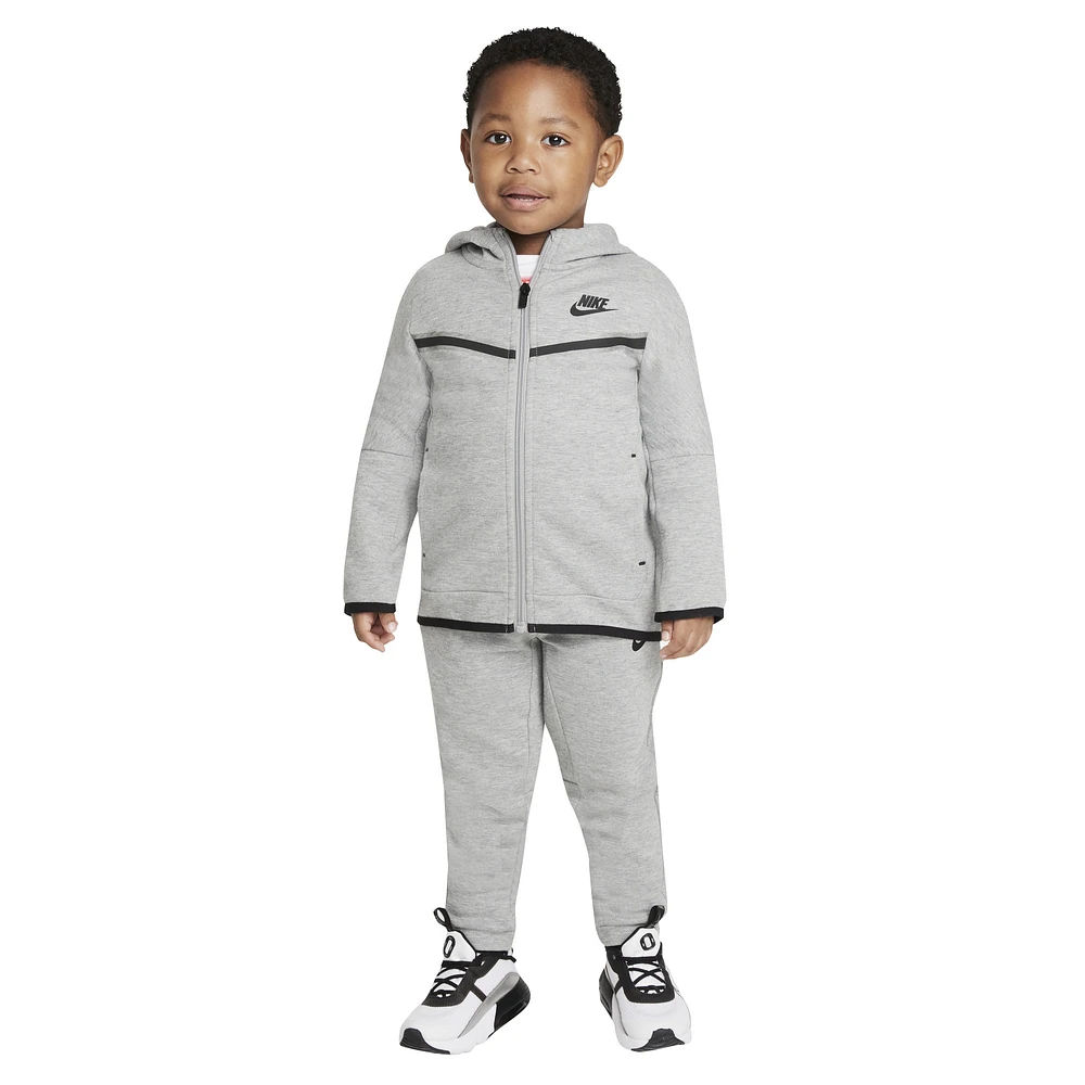 Nike Girls Nike Tech Fleece Set - Girls' Toddler Dark Grey Heather/Black Size 4T