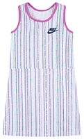 Nike Girls Nike Happy Camper AOP Dress - Girls' Toddler White/Pink Size 2T