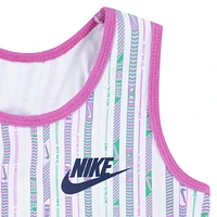 Nike Girls Nike Happy Camper AOP Dress - Girls' Toddler White/Pink Size 2T