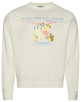 Coney Island Picnic Mens Resort Fleece Crew - Cloud Dancer/Cloud Dancer