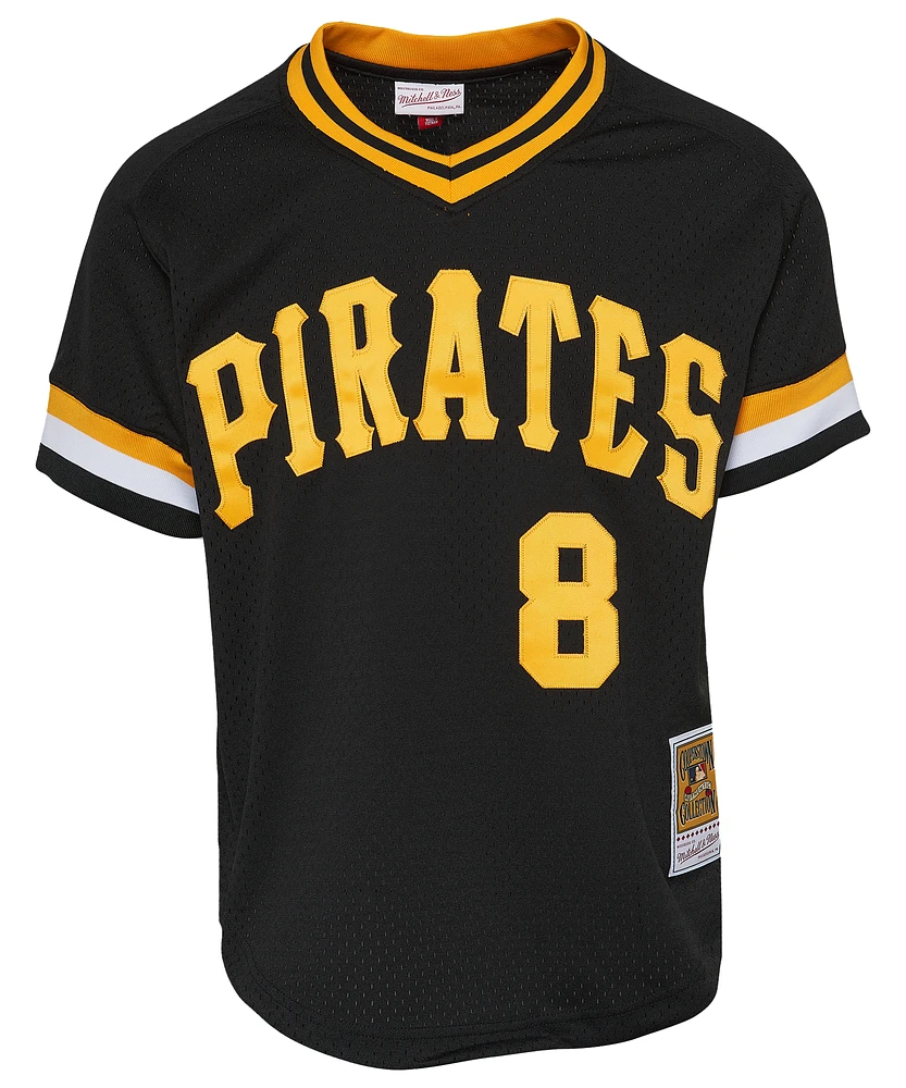 Mitchell & Ness Mens Pirates BP Pullover Jersey - Black