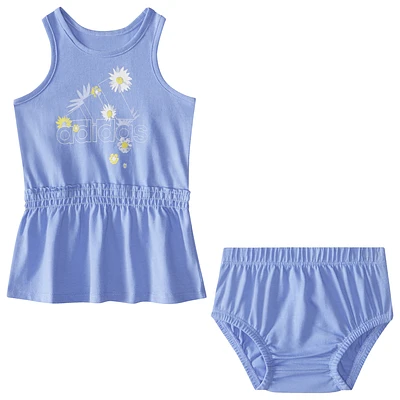 adidas Girls adidas Dress - Girls' Infant Blue/White Size 12MO