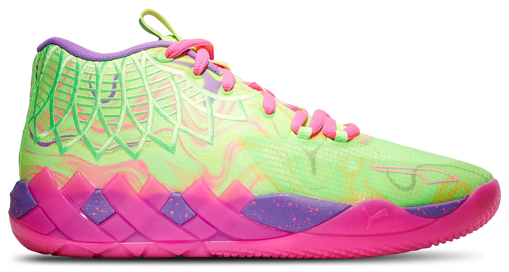 PUMA Mens MB.01 Inverse Toxic - Basketball Shoes Pink/Green/Purple