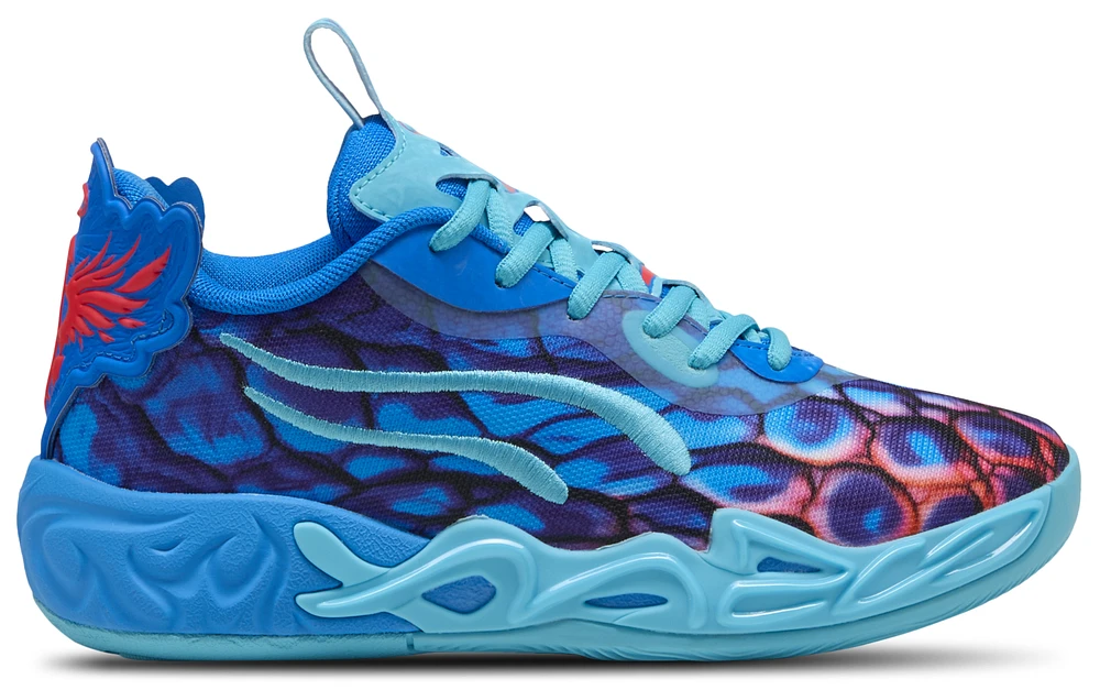 PUMA Boys Lamelo Ball MB.04 Low Alien Skin - Boys' Grade School Shoes Ultra Blue/Luminous Pink/Green Glare