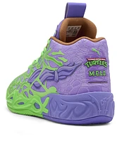 PUMA Mens MB.04 TMNT R&D - Basketball Shoes Fluro Green Pes/Red/Dark Amethyst