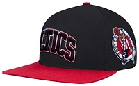 Pro Standard Pro Standard Celtics Half Court Wool Snapback Hat - Adult Black/Red/Black Size One Size