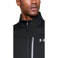 Under Armour Mens Under Armour ColdGear Infared Shield Full-Zip Hybrid Jacket - Mens Black/Pitch Grey Size 3XL