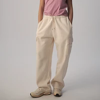 Cozi Womens Wide Leg Cargo Pants - White