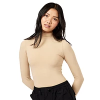 Cozi Womens Mock Neck Bodysuit