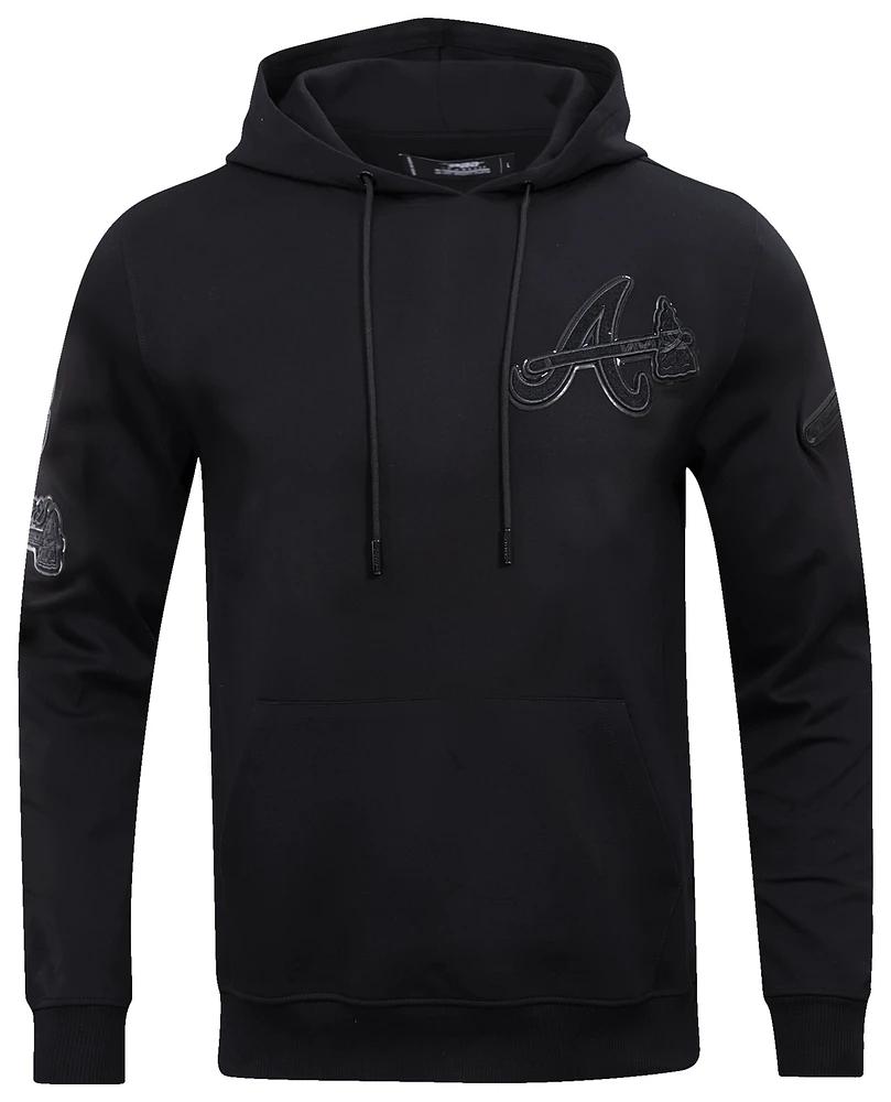 Pro Standard BRAVES TRIPLE BLACK DK PO HOODIE - Men's