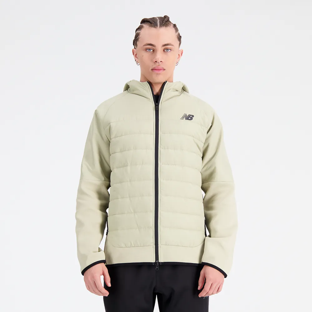 New Balance Mens Tech Fleece Hybrid Jacket - Beige