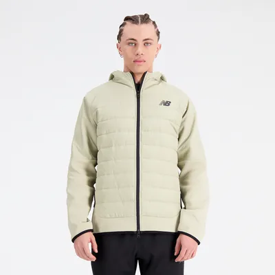 New Balance Mens Tech Fleece Hybrid Jacket - Beige