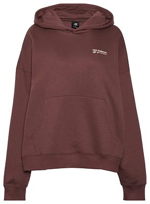 New Balance Linear Heritage Brushed Back Fleece Hoodie - Women's