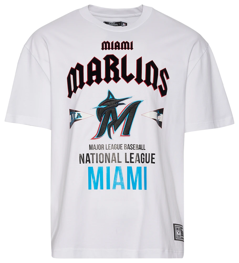 Pro Standard Mens Marlins City Tour T-Shirt - White/White