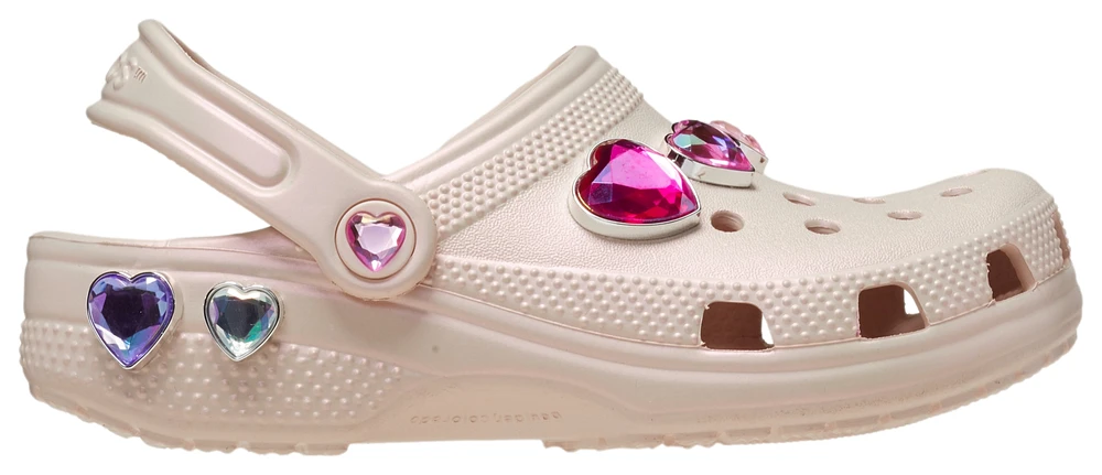 Crocs Classic Iridescent Hearts Clogs  - Girls' Grade School